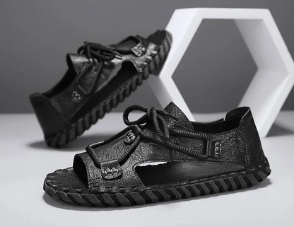 Men's Roman-Style Strappy Gladiator Sandals – Breathable, Open Toe, Casual Summer Footwear