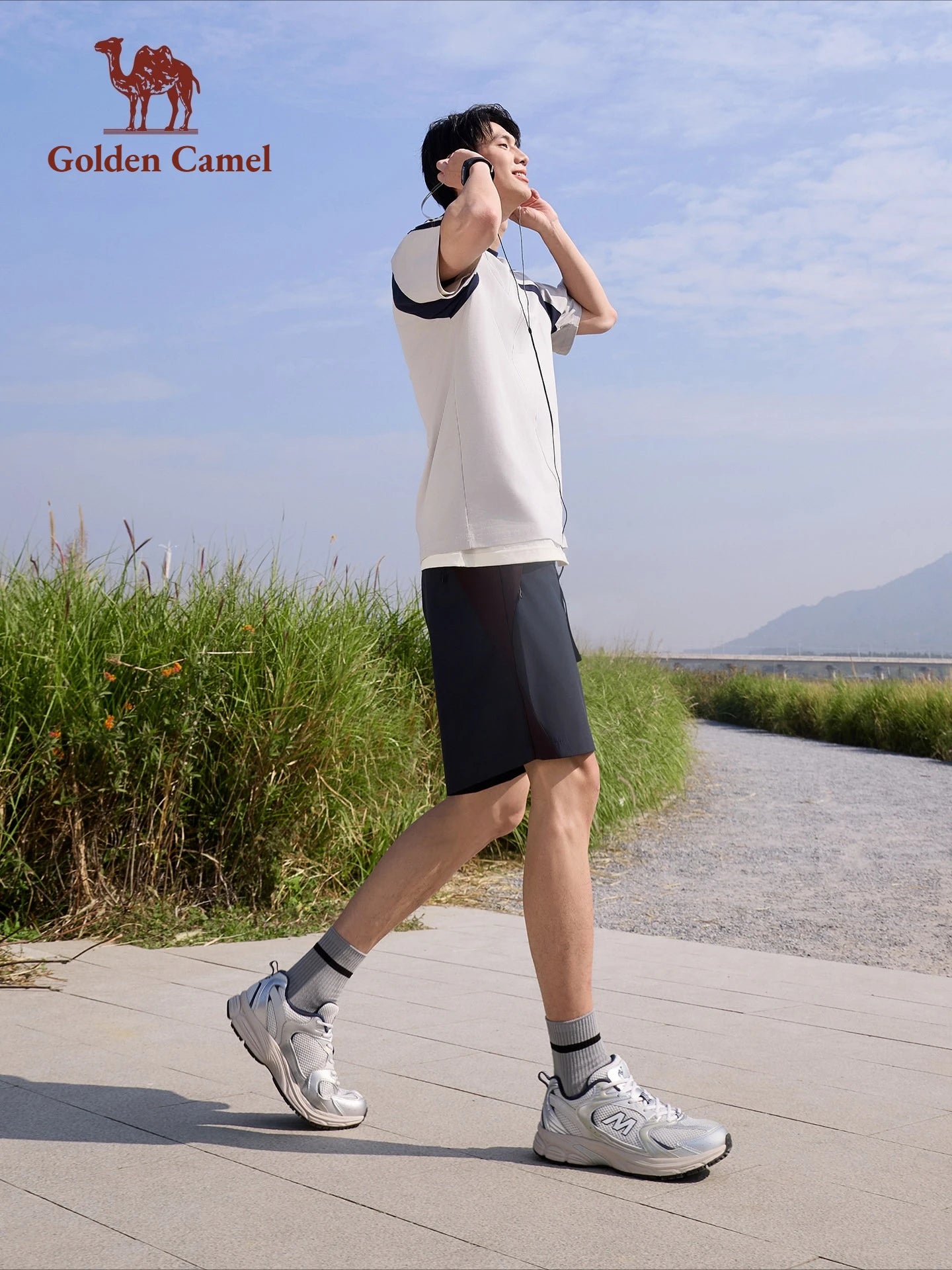 Golden Camel Men's All-Terrain Running Shoes – Cushioned, Breathable, Jogging & Trekking Sneakers