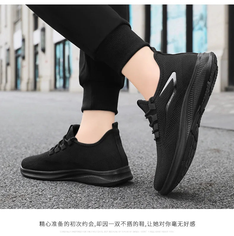 Sports Men's Shoes Breathable Casual Summer New Soft Soled Breathable Mesh Sneaker Non-slip Men's Summer Cheap Shoes Clearance