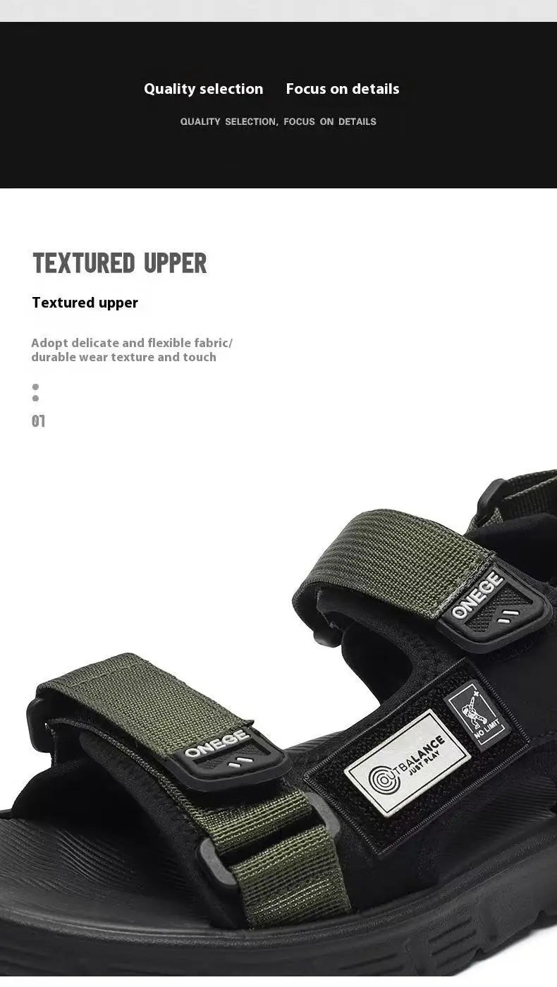Men's Trendy Sports Beach Sandals – Wear-Resistant, Rivet Detail, Casual Summer Shoes
