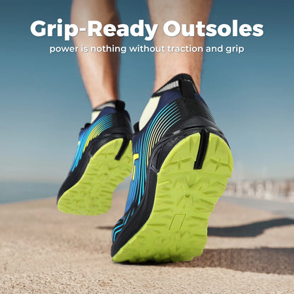 Fitville Trail Wide Running Shoes for Men – Breathable, Soft Cushioning, Foot Pain Relief