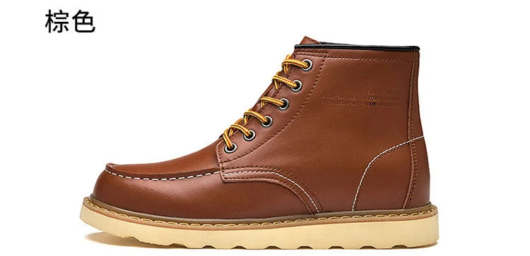 Men's Elevator Hidden Heel Boots – Height Increasing 6CM 8CM 10CM, Microfiber Leather, Warm Lining
