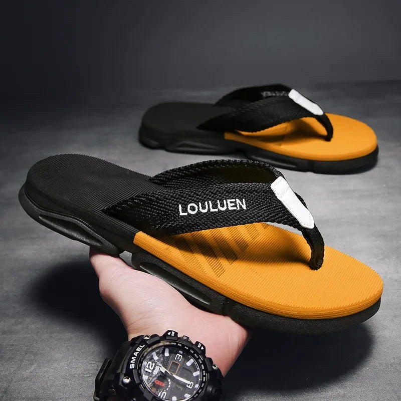 Men's Ankle Wrap Slip-Resistant Beach Slide Sandals – Hollow Out, Lightweight Summer Slippers