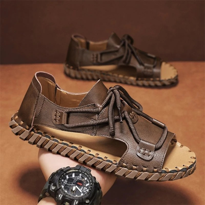 Men's Roman-Style Strappy Gladiator Sandals – Breathable, Open Toe, Casual Summer Footwear