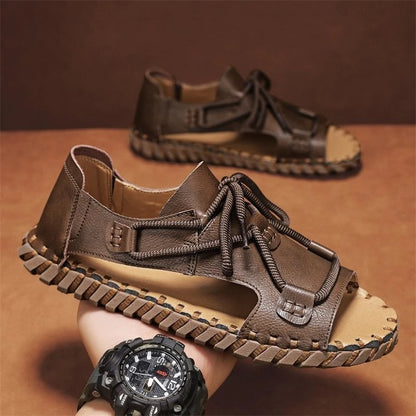 Men's Roman-Style Strappy Gladiator Sandals – Breathable, Open Toe, Casual Summer Footwear