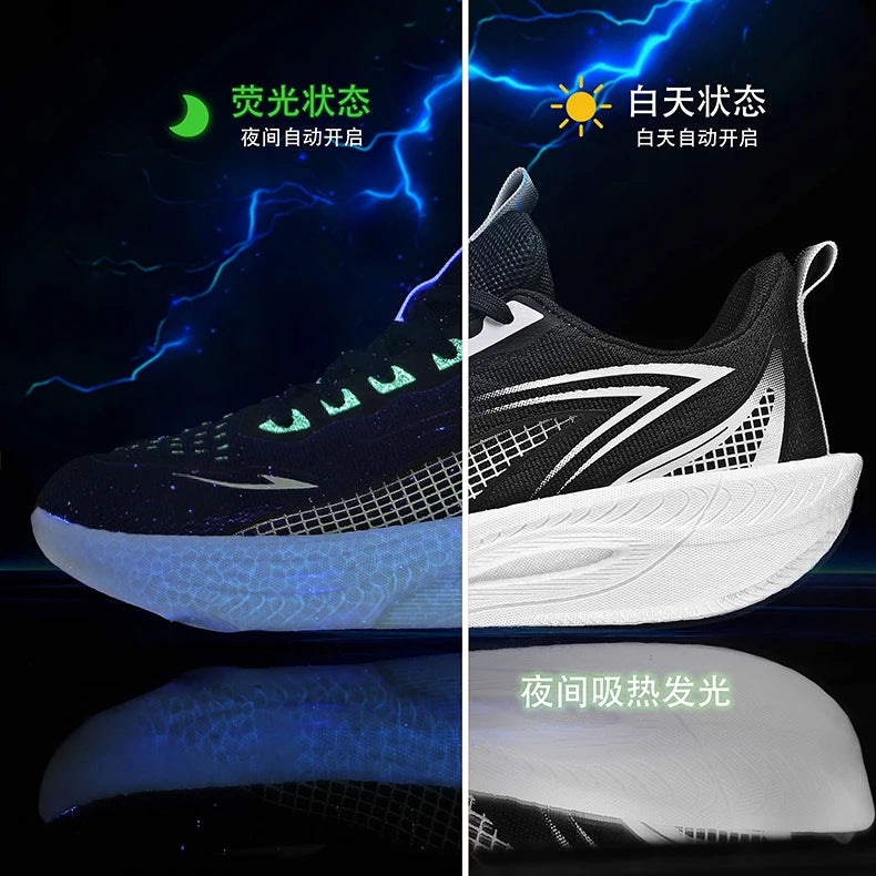 Marathon Carbon Board Air Cushion Running Sneakers – Breathable Mesh, Lightweight, Non-Slip Athletic Shoes