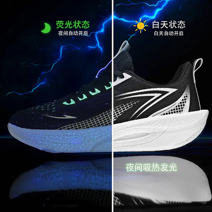 Marathon Carbon Board Air Cushion Running Sneakers – Breathable Mesh, Lightweight, Non-Slip Athletic Shoes