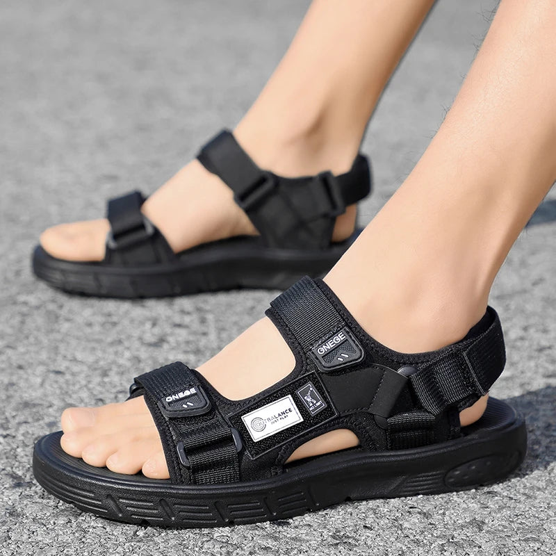 Men's Trendy Sports Beach Sandals – Wear-Resistant, Rivet Detail, Casual Summer Shoes