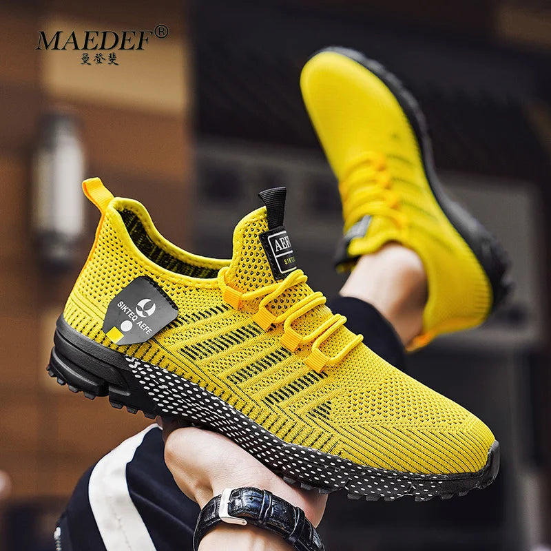 Men's Summer Tennis Lightweight Running Sneakers – Breathable Mesh, Anti-Odor, Massage Insole