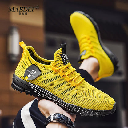 Men's Summer Tennis Lightweight Running Sneakers – Breathable Mesh, Anti-Odor, Massage Insole