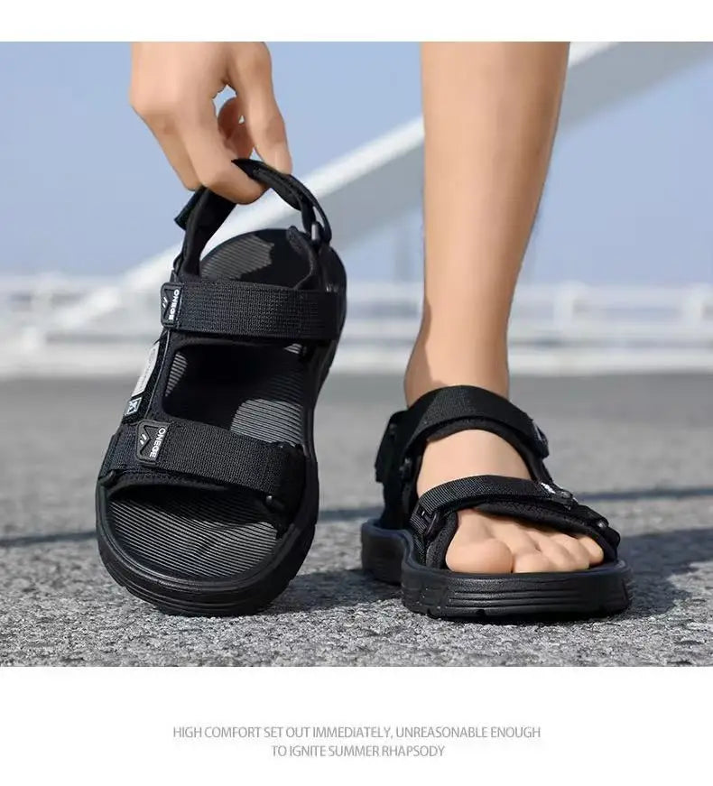 Men's Trendy Sports Beach Sandals – Wear-Resistant, Rivet Detail, Casual Summer Shoes