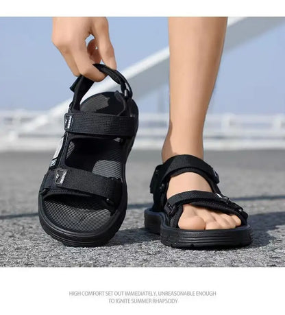 Men's Trendy Sports Beach Sandals – Wear-Resistant, Rivet Detail, Casual Summer Shoes