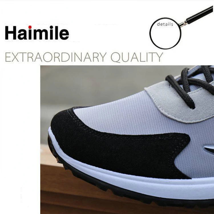 Men's Lace-Up Canvas Training Sneakers – Breathable, Non-Slip, Thick Bottom Casual Shoes