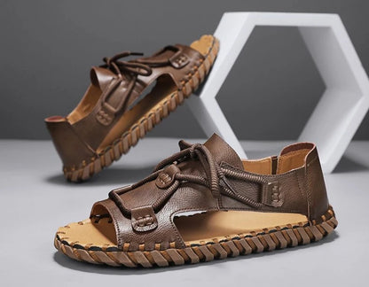 Men's Roman-Style Strappy Gladiator Sandals – Breathable, Open Toe, Casual Summer Footwear