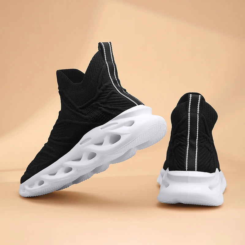 Platform Mesh Socks Blade Slip-On Sport Sneakers – Breathable, Super Lightweight, Unisex Running Shoes