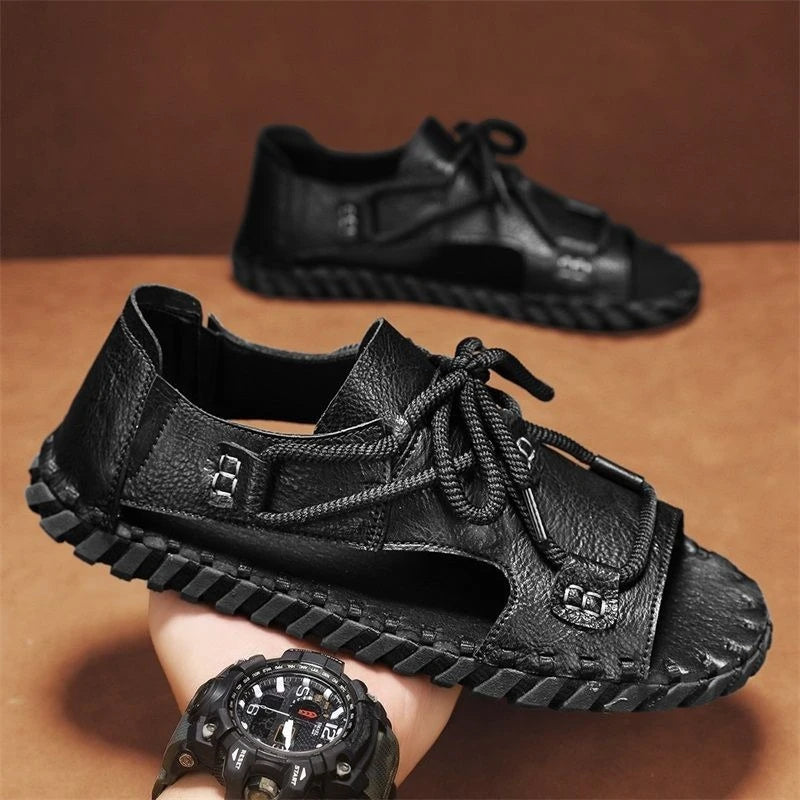Men's Roman-Style Strappy Gladiator Sandals – Breathable, Open Toe, Casual Summer Footwear