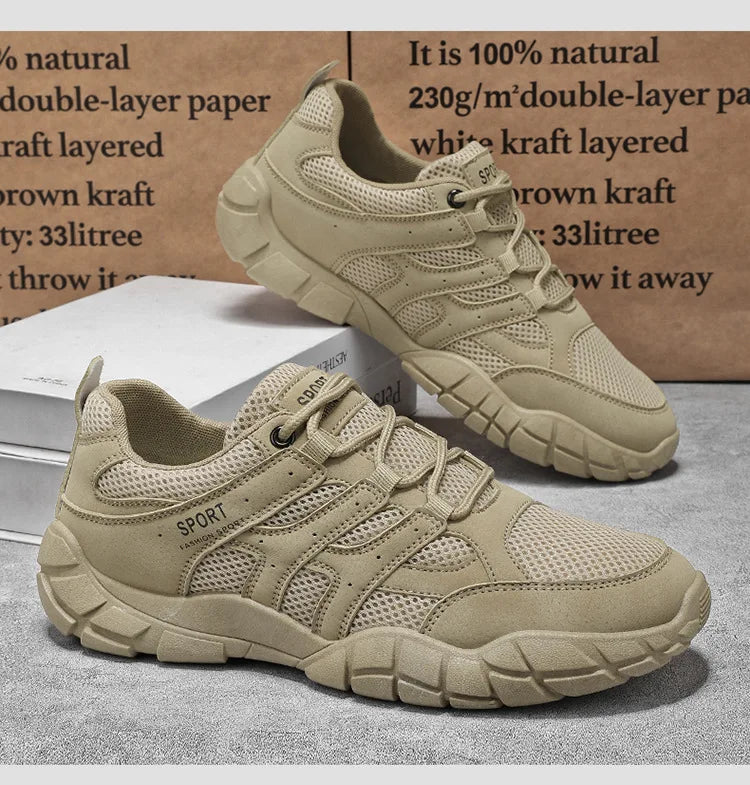 Men's Designer Luxury Running Sneakers – Breathable Mesh, Soft Sole, Non-Slip Outdoor Shoes