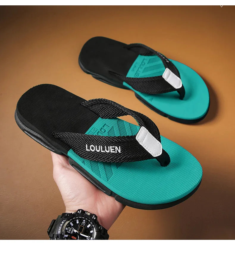 Men's Ankle Wrap Slip-Resistant Beach Slide Sandals – Hollow Out, Lightweight Summer Slippers