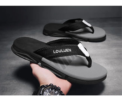 Men's Ankle Wrap Slip-Resistant Beach Slide Sandals – Hollow Out, Lightweight Summer Slippers