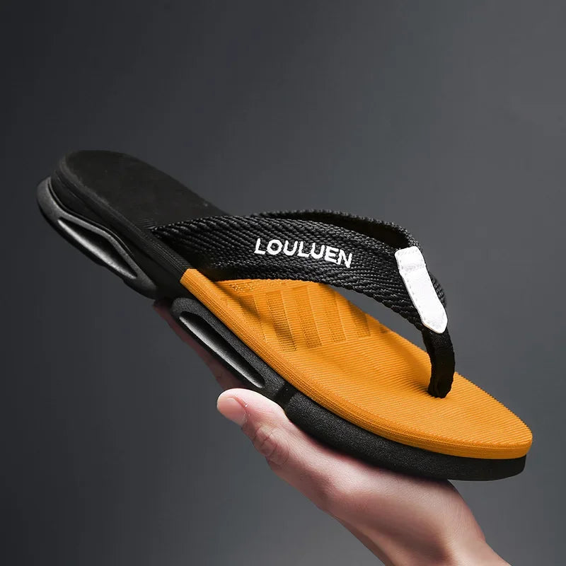 Men's Ankle Wrap Slip-Resistant Beach Slide Sandals – Hollow Out, Lightweight Summer Slippers