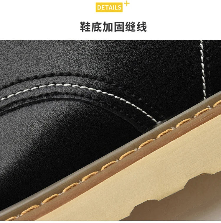 Men's Elevator Hidden Heel Boots – Height Increasing 6CM 8CM 10CM, Microfiber Leather, Warm Lining