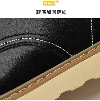 Men's Elevator Hidden Heel Boots – Height Increasing 6CM 8CM 10CM, Microfiber Leather, Warm Lining