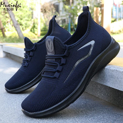 Men's Breathable Mesh Sports Sneakers – Soft Sole, Non-Slip, Lightweight Casual Summer Shoes