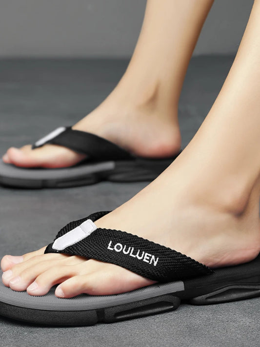 Men's Ankle Wrap Slip-Resistant Beach Slide Sandals – Hollow Out, Lightweight Summer Slippers