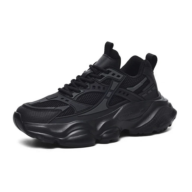 Men's Platform Street Athletic Sneakers – Breathable Air Mesh, Lace-Up, Plus Size Up to 52