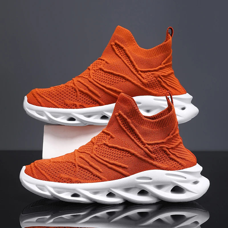 Platform Mesh Socks Blade Slip-On Sport Sneakers – Breathable, Super Lightweight, Unisex Running Shoes