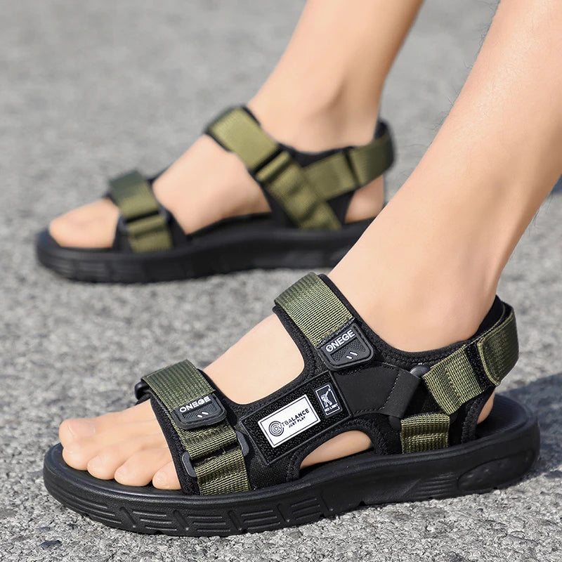 Men's Trendy Sports Beach Sandals – Wear-Resistant, Rivet Detail, Casual Summer Shoes
