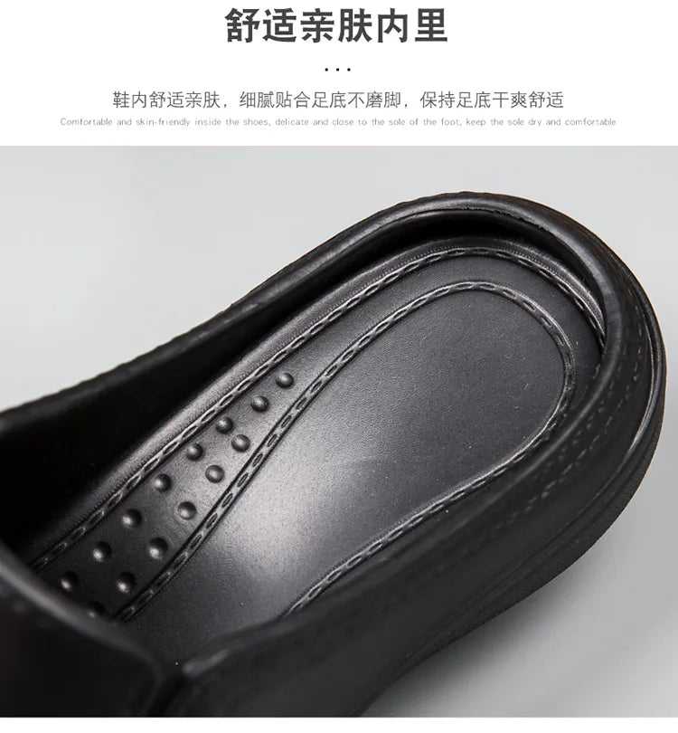Large Slippers Men's Slip On Driving Shoes Anti slip Durable Chef Shoes Men's Casual Fashion Lightweight Footwear