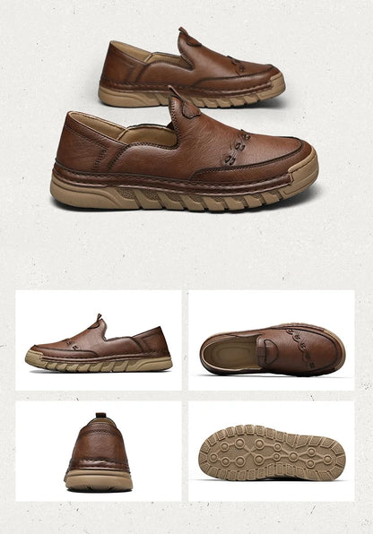 Italy Genuine Leather Luxury Loafers Moccasins – Breathable Slip-On Driving Shoes for Men