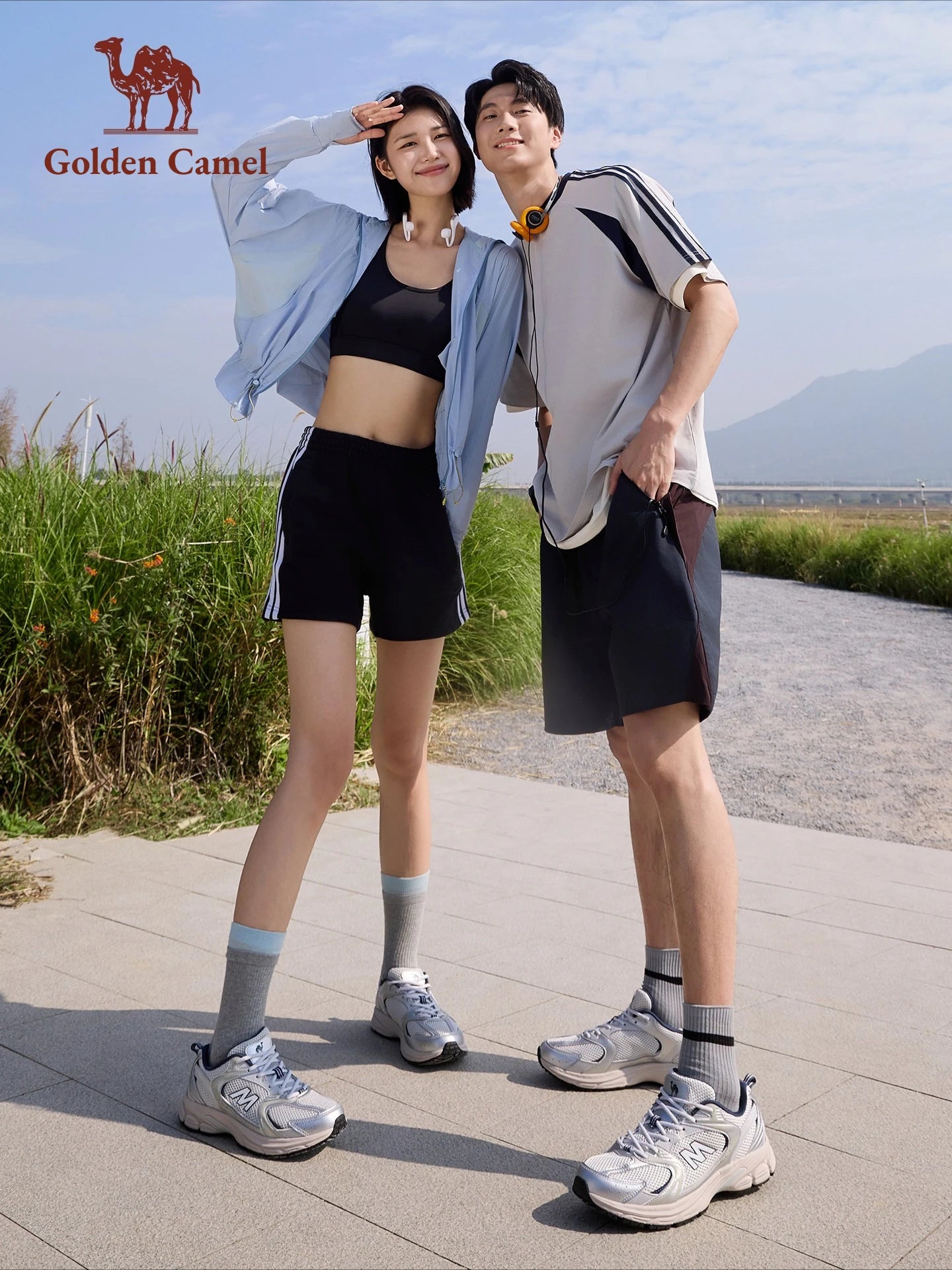 Golden Camel Men's All-Terrain Running Shoes – Cushioned, Breathable, Jogging & Trekking Sneakers