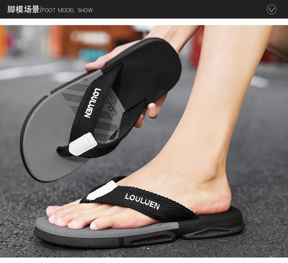 Men's Ankle Wrap Slip-Resistant Beach Slide Sandals – Hollow Out, Lightweight Summer Slippers