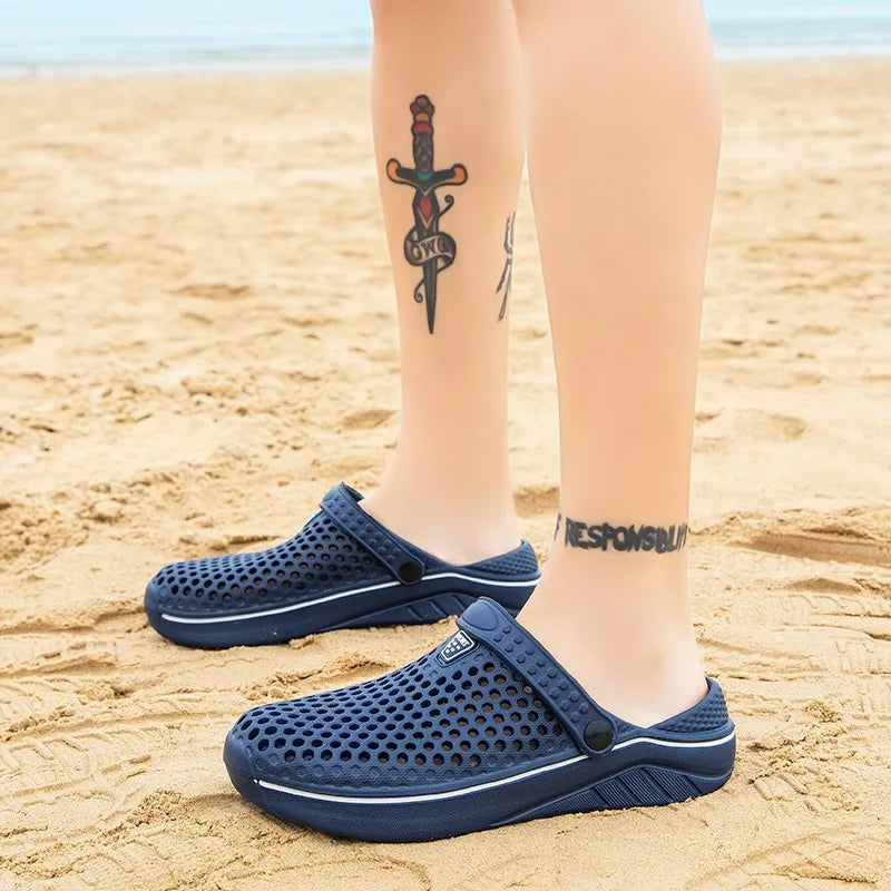 Men's EVA Clog Slippers – Lightweight Beach Garden Shoes, Slip-On Outdoor Sandals
