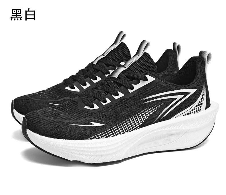 Marathon Carbon Board Air Cushion Running Sneakers – Breathable Mesh, Lightweight, Non-Slip Athletic Shoes