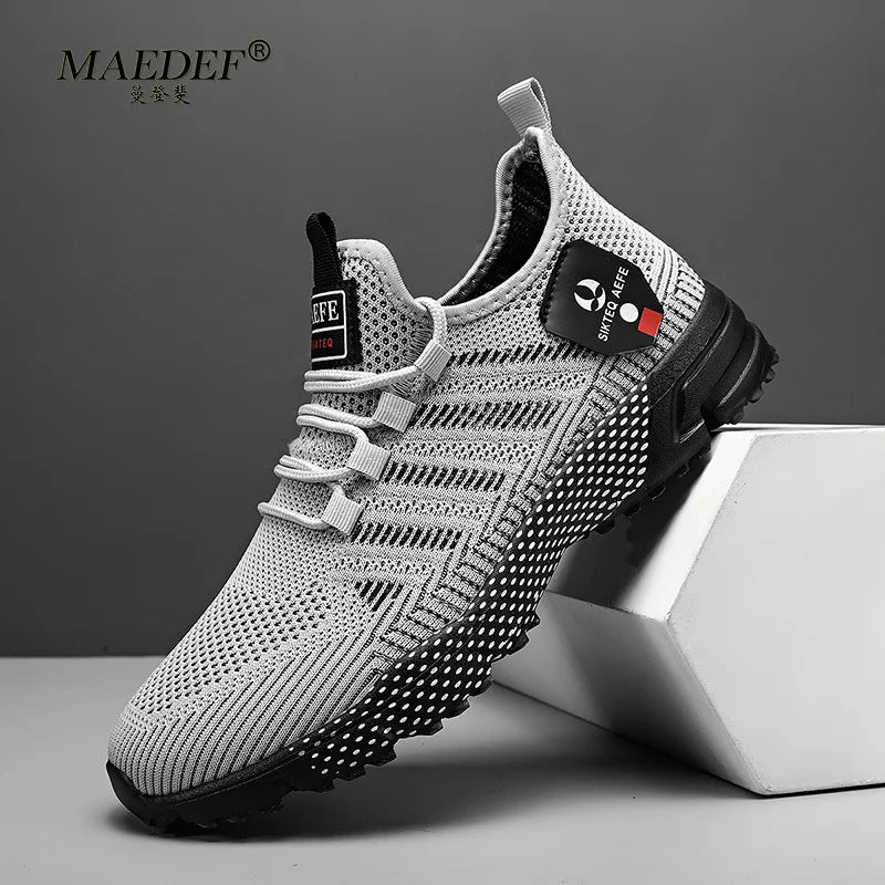 Men's Summer Tennis Lightweight Running Sneakers – Breathable Mesh, Anti-Odor, Massage Insole