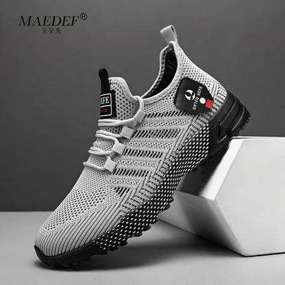 Men's Summer Tennis Lightweight Running Sneakers – Breathable Mesh, Anti-Odor, Massage Insole