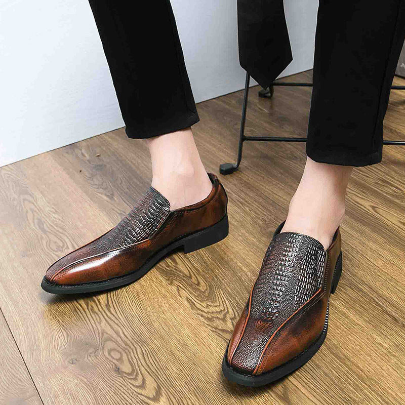Trendy Retro British Style Slip-On Leather Loafers