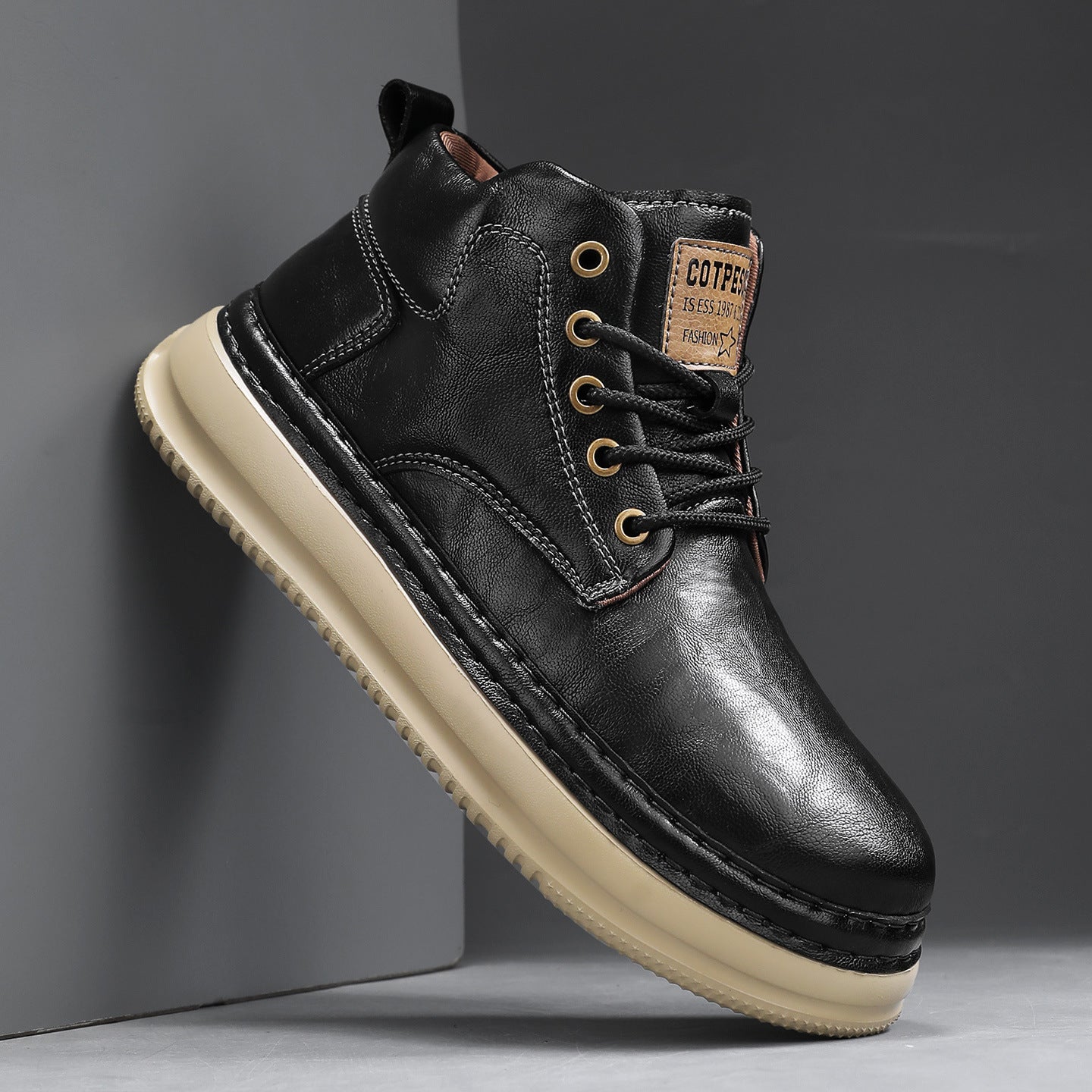 Retro Mid-Top Men's Casual Boots – Stylish, Comfortable Footwear for Everyday Wear
