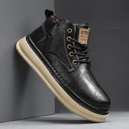 Retro Mid-Top Men's Casual Boots – Stylish, Comfortable Footwear for Everyday Wear